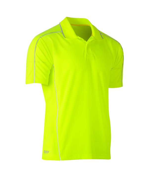 Bisley Cool Mesh Polo with Reflective Piping