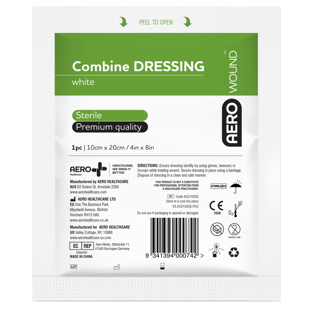 Aero Healthcare AEROWOUND Combine Dressing 10 x 20cm Bag/50