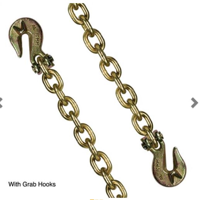 G70 Transport Chain Kit  8mm x 9mtr Chain w- Grabs 3.8t