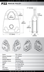 Rock Exotica Machined Rescue 1.5" Pulley BLACK