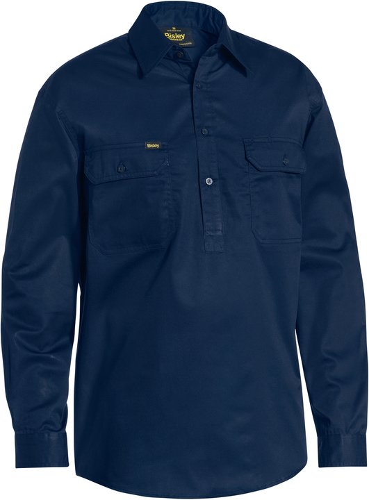 Bisley Closed Front Cool Lightweight Drill Shirt