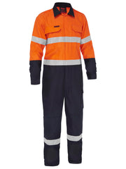 Bisley Apex 185/240 Taped Hi Vis FR Ripstop Vented Coverall