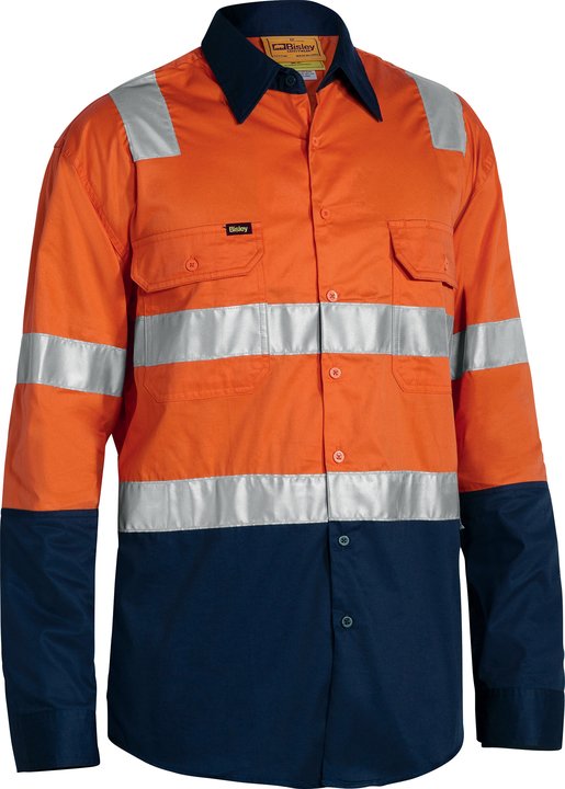 Bisley Taped Hi Vis Cool Lightweight Shirt with Shoulder Tape