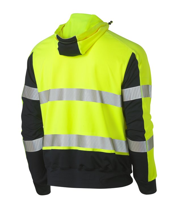 Bisley Taped Two Tone Hi Vis Contrast 4 Way Stretchy Hoodie