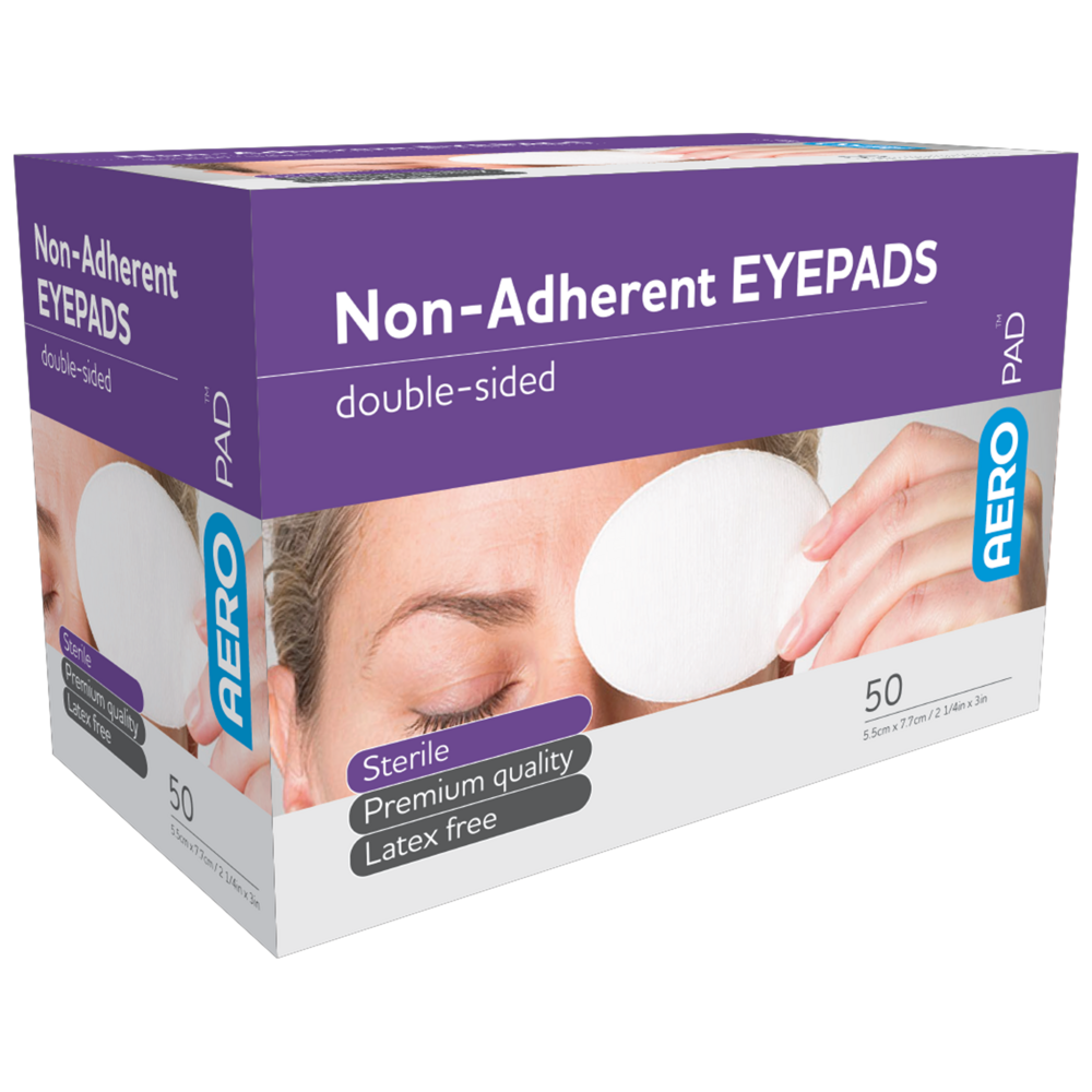 Aero Healthcare AEROPAD Non-Adherent Eye Pads 5.5 x 7.7cm Box/50