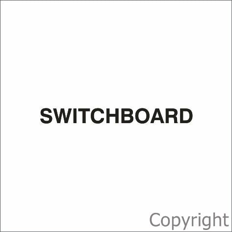 SWITCHBOARD 50mm H Black Vinyl Text
