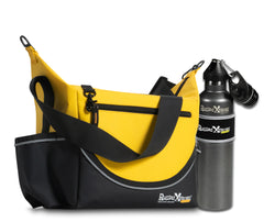 Rugged Xtremes YELLOW PVC Insulated Crib Bag with 1L Insulated Thermal Bottle