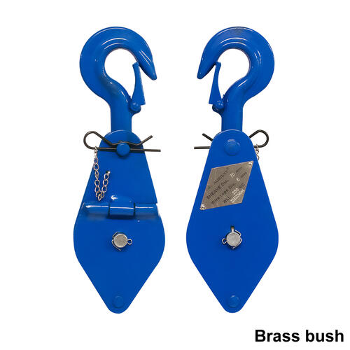 Austlift Snatch Block with Hook Head Compact - 250kg 75mm Suits 6mm Steel rope