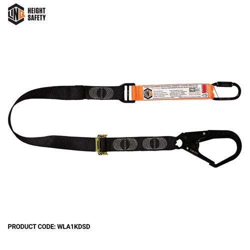 LINQ Elite Single Leg Shock Absorbing 2M Adjustable Lanyard