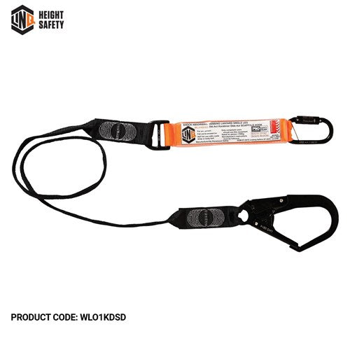 LINQ Elite Single Leg Shock Absorbing Webbing Lanyard