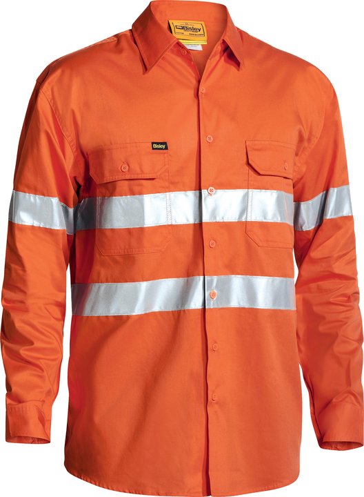 Bisley Taped Hi Vis Cool Lightweight Drill Shirt