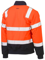 Bisley Taped Two Tone Hi Vis Bomber Jacket with Padded Lining