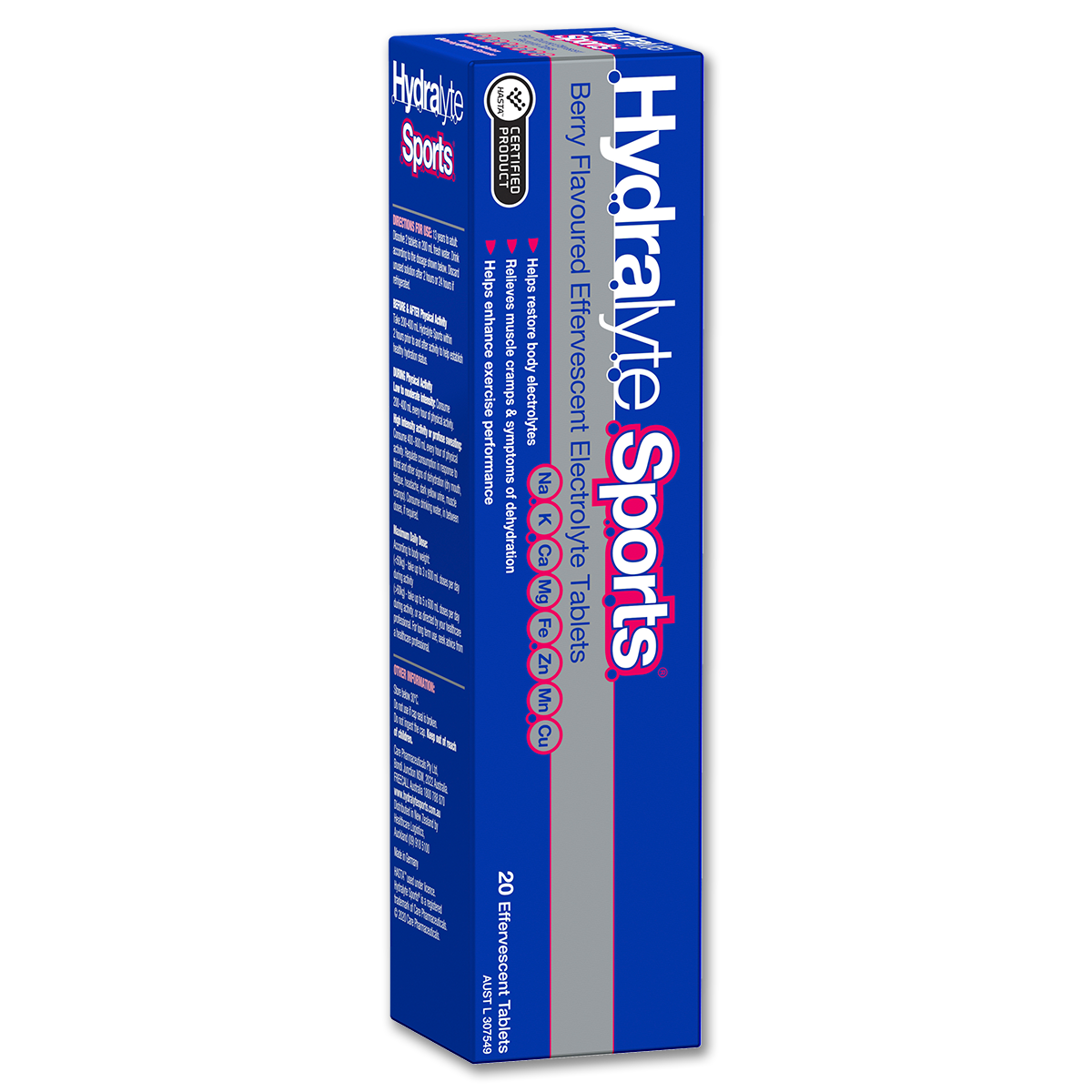 Hydralyte Sports Effervescent Electrolyte Tablets - Pack of 20