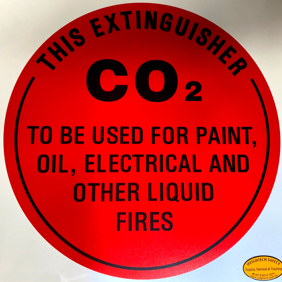 CO2 Instruction sign 19cm x 19cm