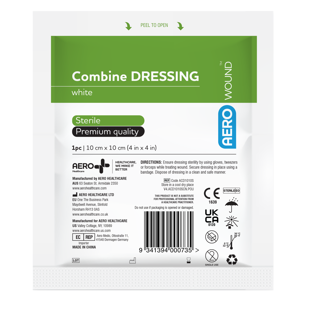 Aero Healthcare AEROWOUND Combine Dressing 10 x 10cm Bag/50