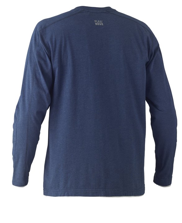 Bisley Flex & Move Cotton Rich Henley Long Sleeve Tee