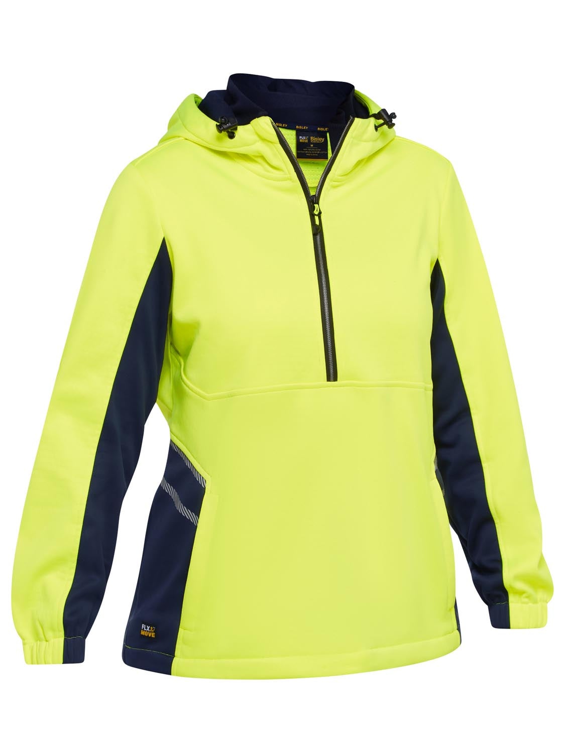 Bisley Women's Hi Vis Liquid Repellent Fleece Hoodie