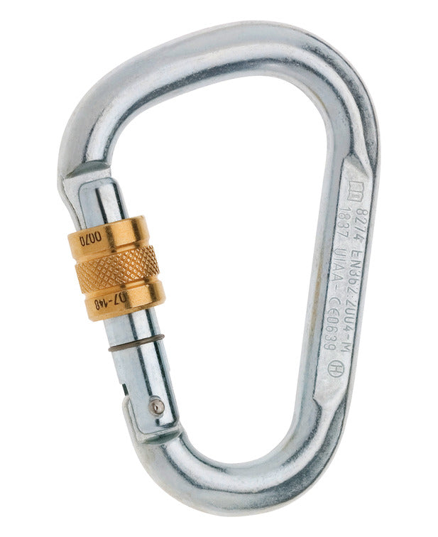 Edelrid Steel HMS Screwgate silver Carabiner (EDL882910000060)