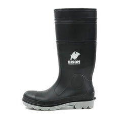 Bison Gumboot Inca Pvc Black Grey