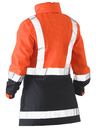 Bisley Size 12 Women's Orange/Navy H Taped Two Tone HI VIS Rain Jacket(BJL6966-TT05)