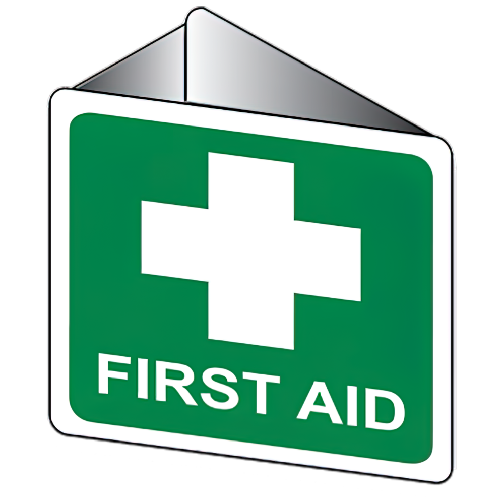 Aero Healthcare Off-Wall Poly First Aid Sign 22.5 x 22.5cm