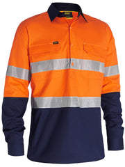 Bisley X Airflow Closed Front Taped Hi Vis Ripstop Shirt