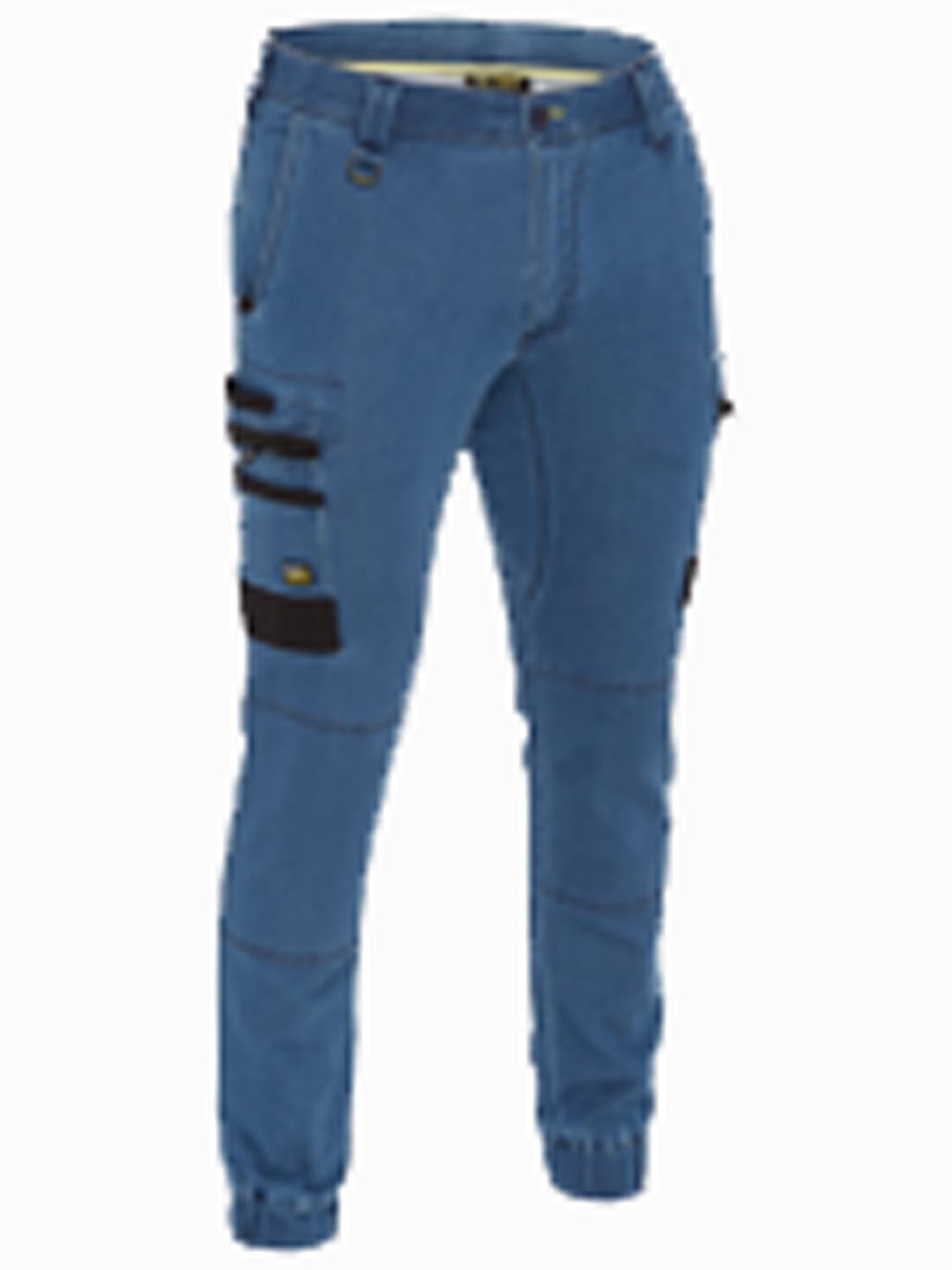 Bisley Flx and Move Stretch Denim Cargo Cuffed Pants