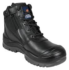 SIZE 6.5Mongrel Boots Black ZipSider Low Leg Boot (scuff cap) 461020