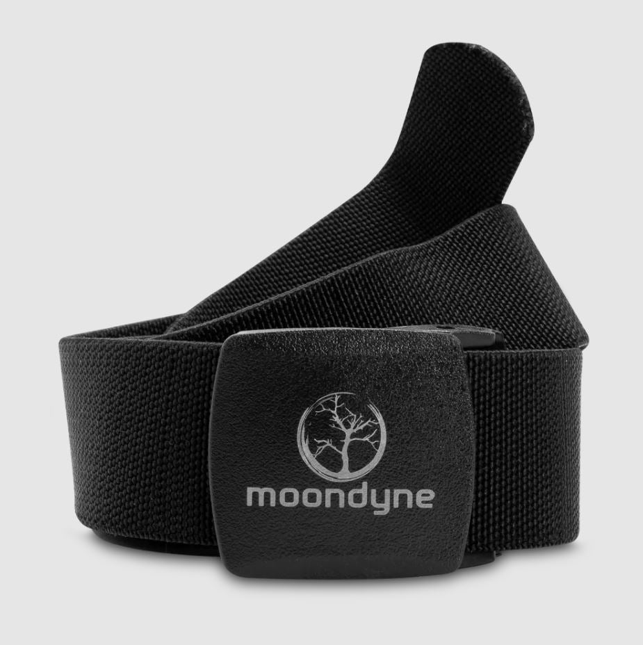 Moondyne Stretch Belt Composite Buckle 1400mm Black (M21C1400-1BK)