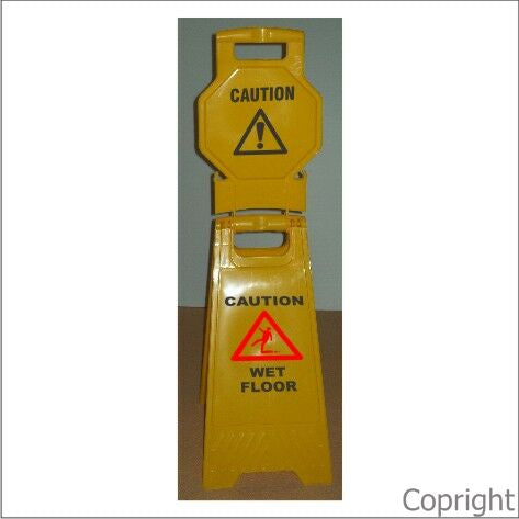 CAUTION WET FLOOR LARGE Heavy Duty Plastic A-Frames Floor Sign