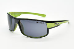 EYRES 4EVER  Shiny Black & Green Frame Grey Lens