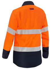 Bisley Apex 185 Women's Taped Hi Vis FR Vented Shirt