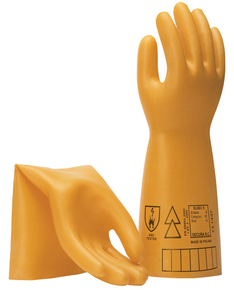 Maxisafe Electrical Insulating Glove, 1000V, 5Kv Class 0 (1 Pair)