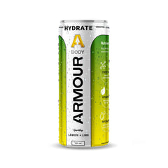 Body Armour Hydrate+ Zero Sugar 330ml Can (Pack of 6) - Lemon + Lime