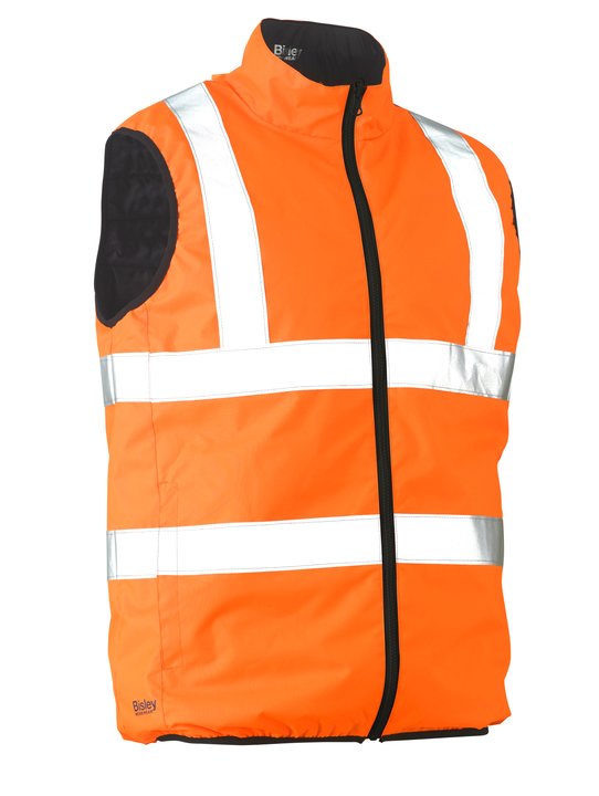 Bisley Taped Hi Vis Reversible Puffer Vest