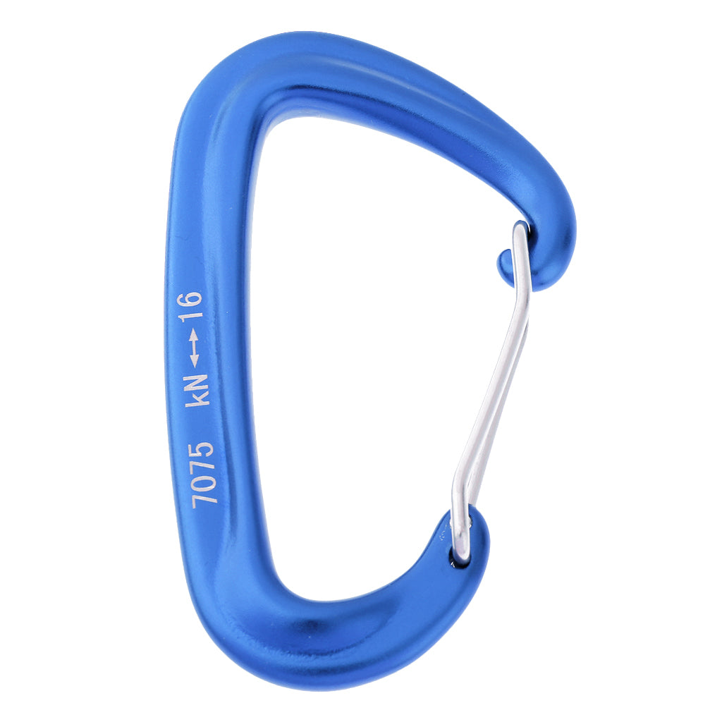 16kN Heightech Blue Climbing Karabiner