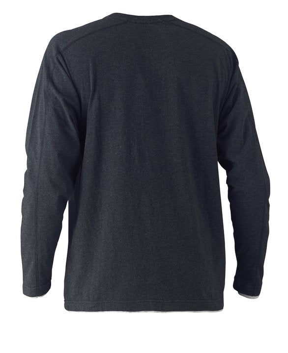 Bisley Flex & Move Cotton Rich Henley Long Sleeve Tee