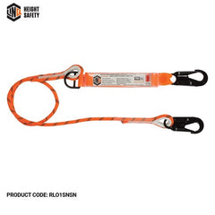 LINQ Single Leg Kernmantle 2M Shock Absorb Rope Lanyard