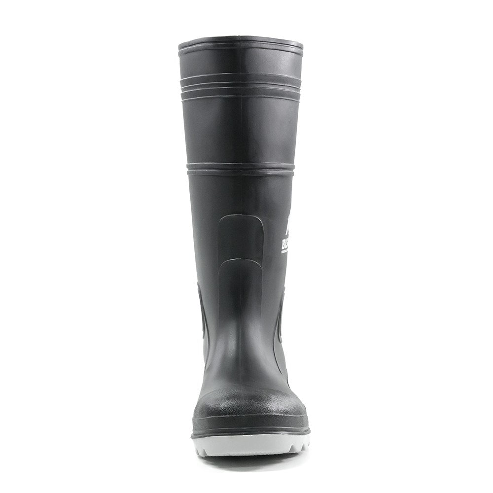 Bison Gumboot Inca Pvc Black Grey