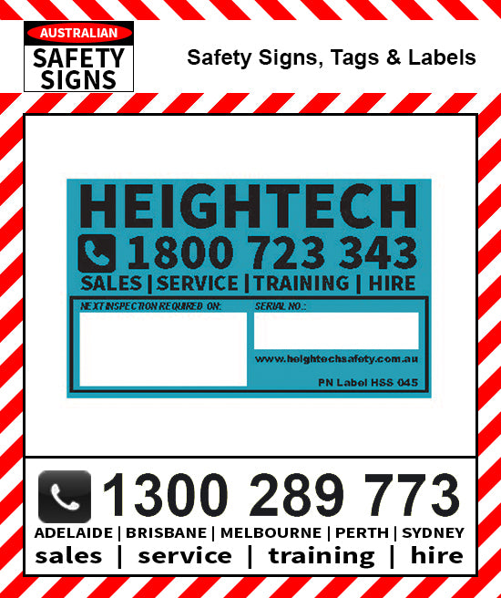 Polycarb 50mm x 30mm Inspection ID Label Plate (Pack of 10)