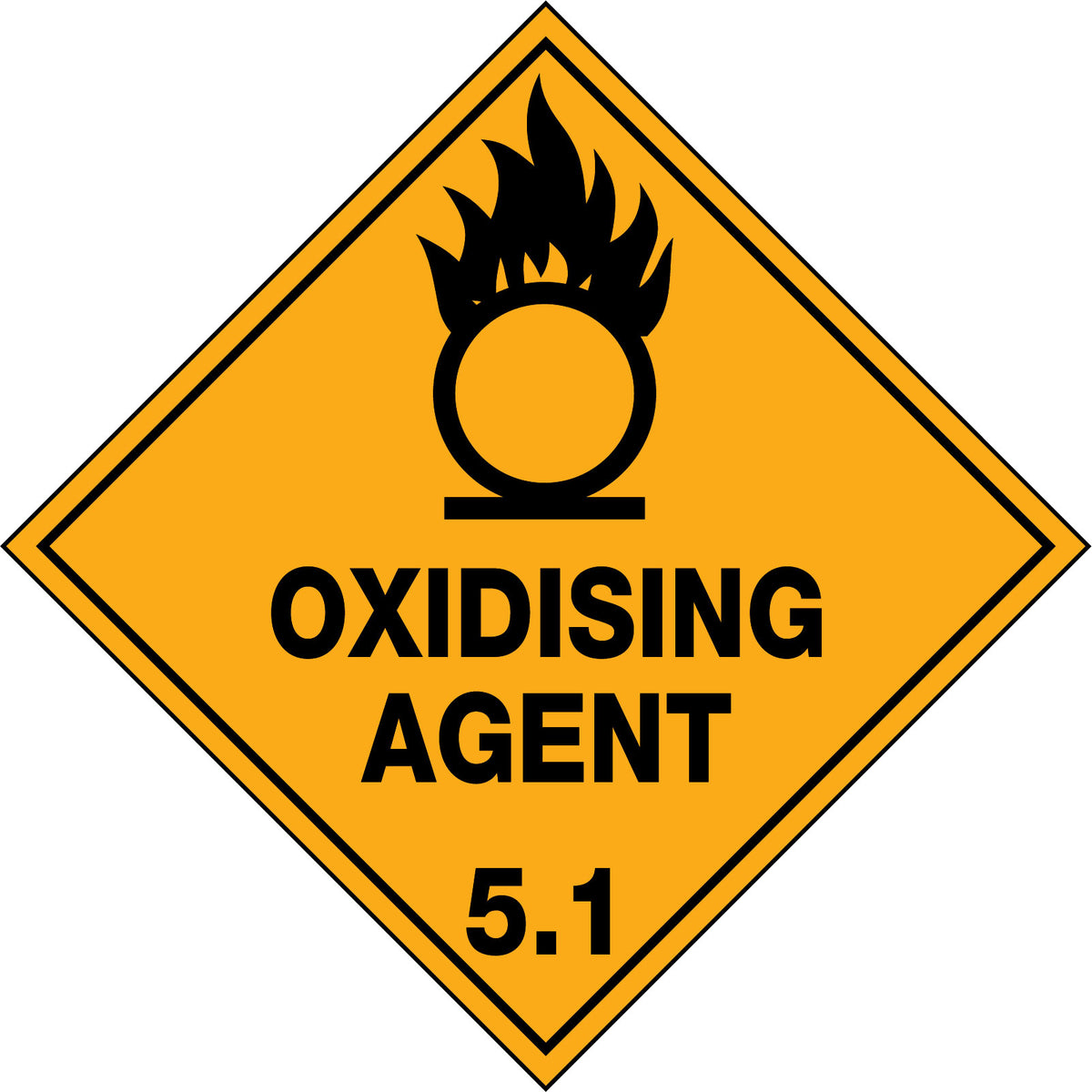 270x270mm - Magnetic - Oxidising Agent 5.1 (HLTM105.1MAG)