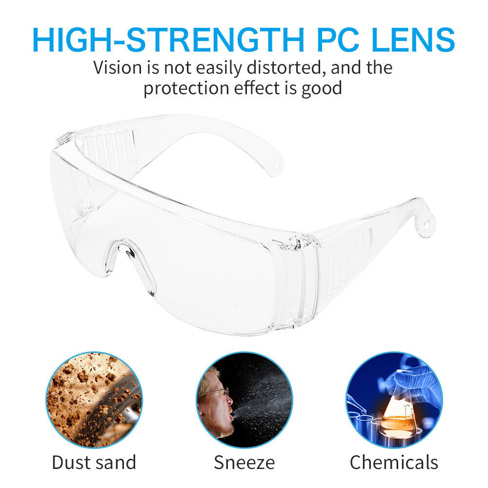 SGA ALPHA  CLEAR Industrial Safety Visitor Overspec Glasses  (01SCCU)