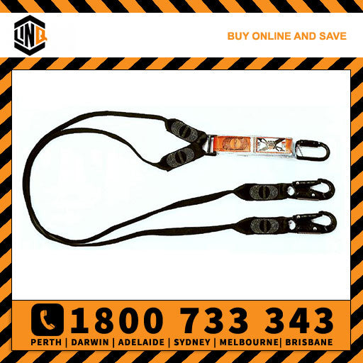 LINQ 2m Shock Absorbing Double Leg Webbing Lanyard (WLO) Various Configurations