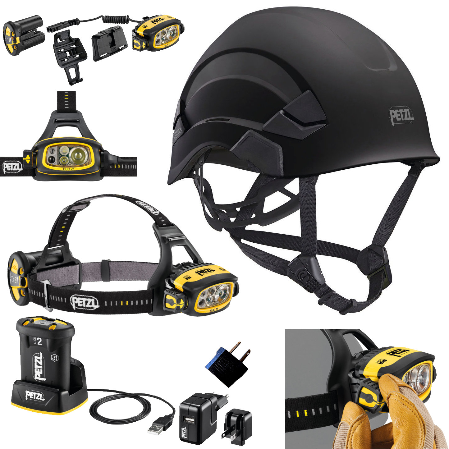 Purchase Petzl Vertex Black Helmet  DUO Z1 Headlamp online today. Best PPE  and safety products in Australia.