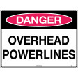 600x450mm - Poly - Danger Overhead Powerlines (265LP)