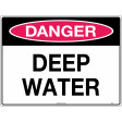 600x450mm - Poly - Danger Deep Water (267LP)