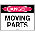 600x450mm - Metal - Danger Moving Parts (268LM)