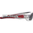Bandit III Maverick Polarised Safety Glasses Eye Protection Specs White-Red Frame, Smoke Lens (8105SWPS-Polarised)