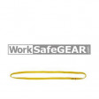 Skylotec attachment sling loop 35 kN - Top stitched YELLOW hose strap 25mm wide (L-0010-GE-1.2) 1.2m length