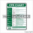 (S672CM) CPR CHART 225x300mm Metal